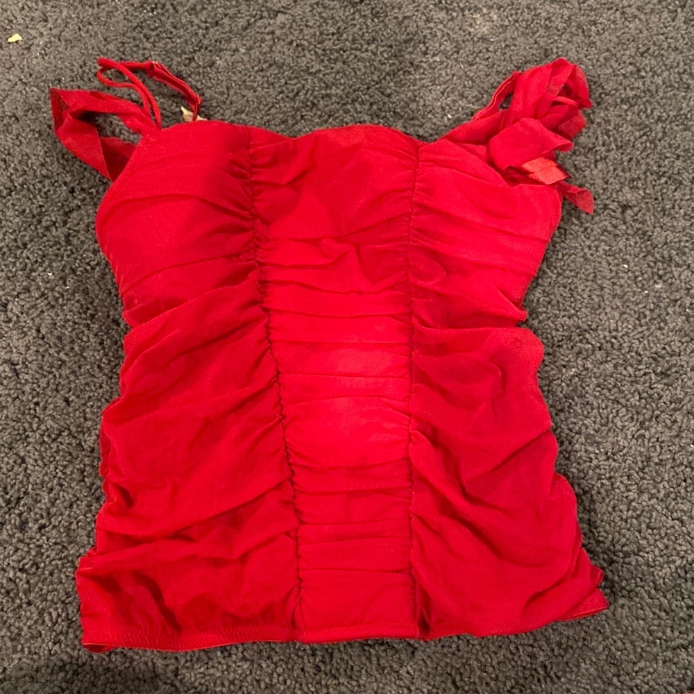 Vintage Red bustier La vie en rose